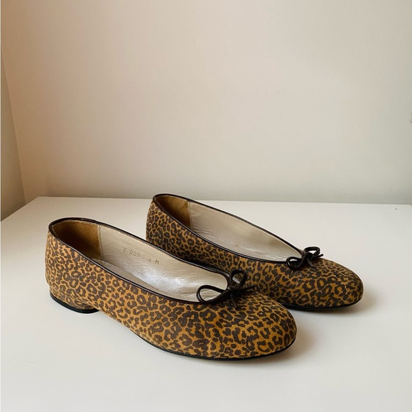 Vintage Ingledew’s Grazia Spanish Collection Suede Leapard Print Flats US 6.5 - Picture 4 of 9